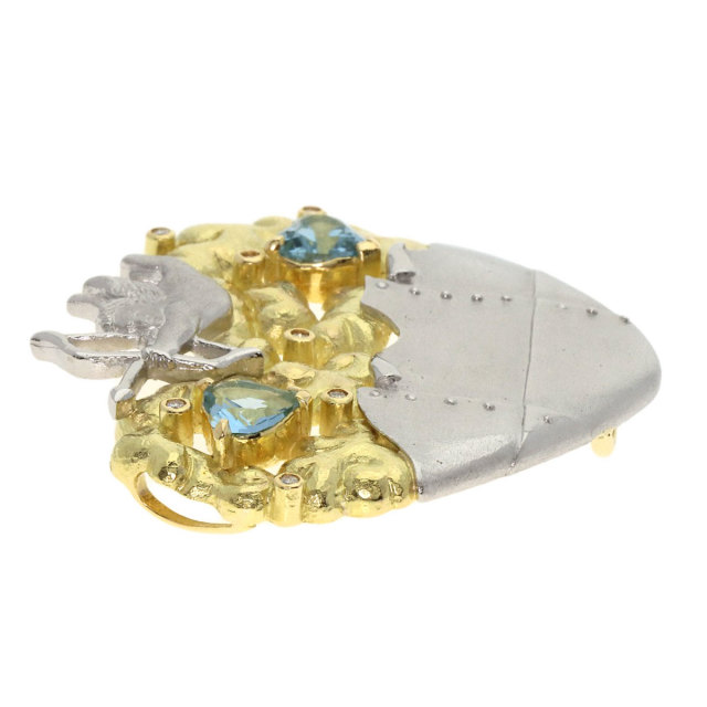 1.31ct アクアマリン ダイヤモンド ペンダントトップ プラチナPT900 