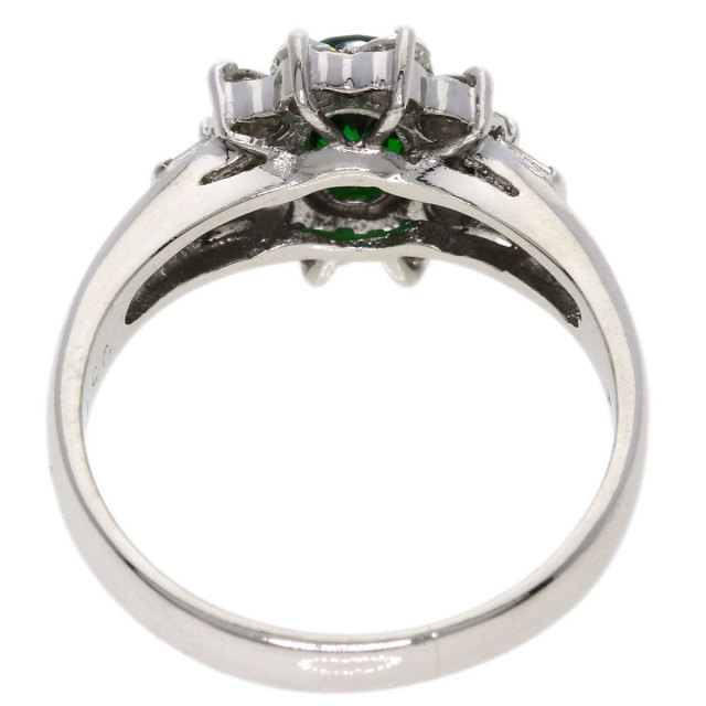 0.57ct グリーンガーネット ダイヤモンド リング・指輪 プラチナPT900 