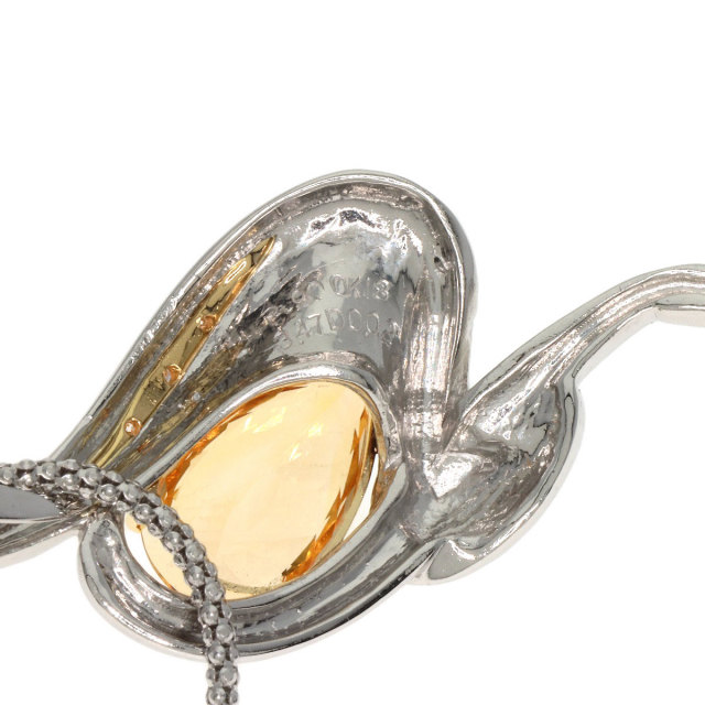 3.47ct インペリアルトパーズ ダイヤモンド ネックレス プラチナPT900  