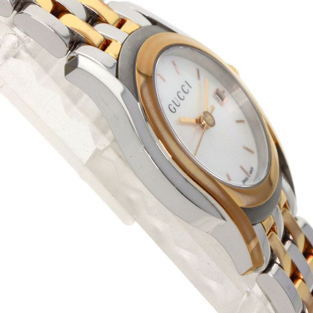 GUCCI 5500L ラウンドケース レディースウォッチ GUCCI 美品 グッチ ラウンドウォッチ ブラック クォーツ 5500L