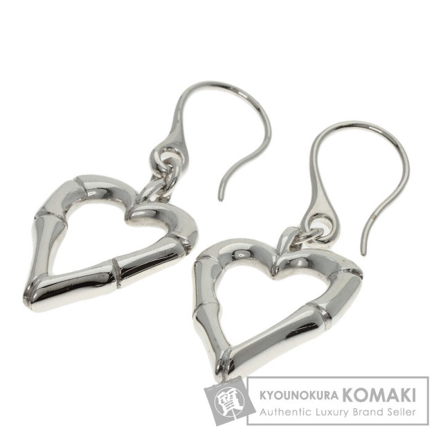 GUCCI グッチ バンブー ハート フック ピアス シルバー レディース  