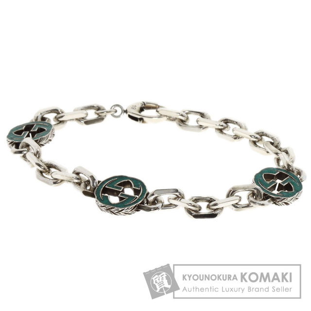 GUCCI グッチ インターロッキング ロゴ #19 ブレスレット シルバー 