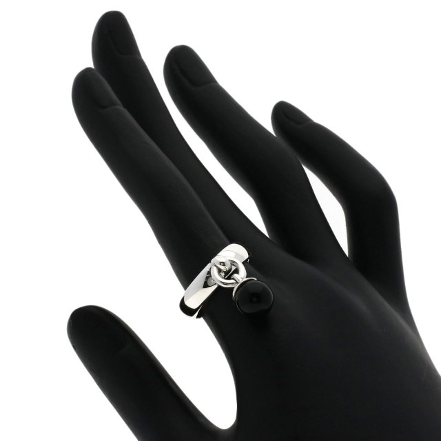ティファニー 希少 ブラックオニキス マラケシュ ドーム リング LM2fe Tiffany & Co. - ティファニー 希少 ブラックオニキス