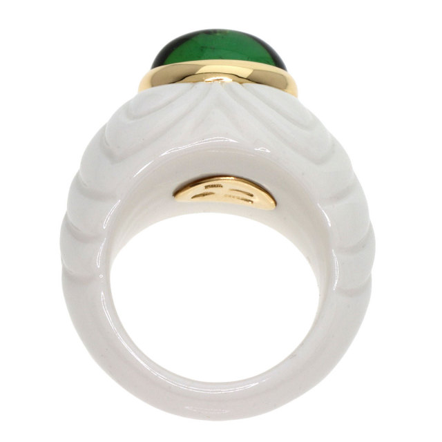 BVLGARI ブルガリ チャンドラ グリーントルマリン リング・指輪 K18 