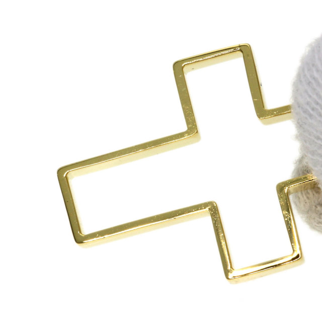 GUCCI グッチ クロス ネックレス K18イエローゴールド レディース 