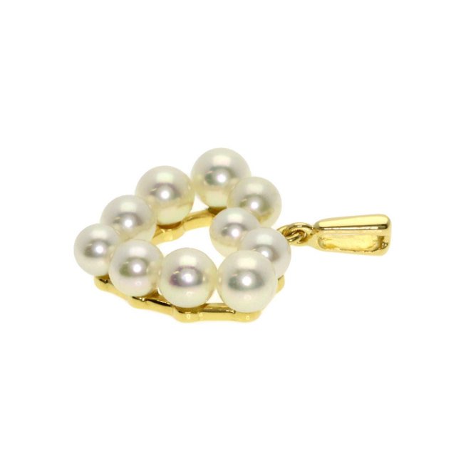 MIKIMOTO ミキモト ベビーパール 真珠 ペンダントトップ K18イエロー 
