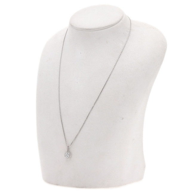 0.55ct ダイヤモンド ネックレス K18ホワイトゴールド 3.8g レディース