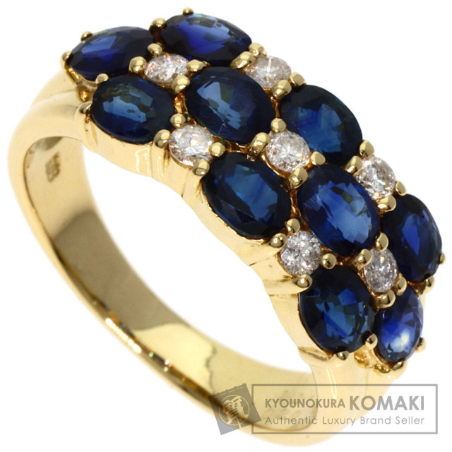 1.2ct イエローサファイア ダイヤモンド リング・指輪 K18
