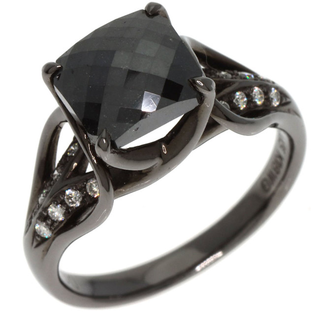 2.443ct ブラックダイヤモンド ダイヤモンド リング・指輪 K18ホワイト 