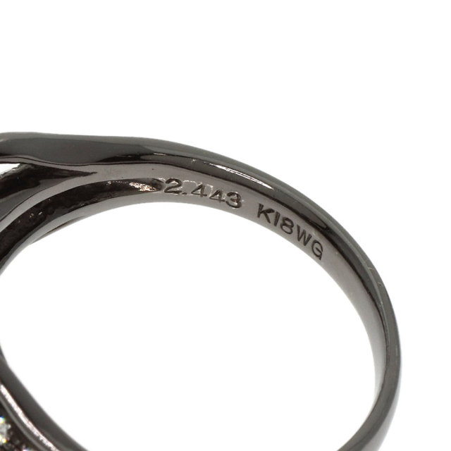 2.443ct ブラックダイヤモンド ダイヤモンド リング・指輪 K18ホワイト 