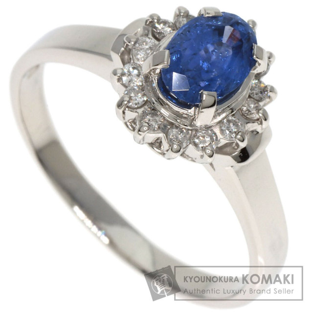 1ct サファイア ダイヤモンド リング・指輪 プラチナPT900 5.8g