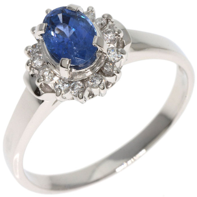 1ct サファイア ダイヤモンド リング・指輪 プラチナPT900 5.8g
