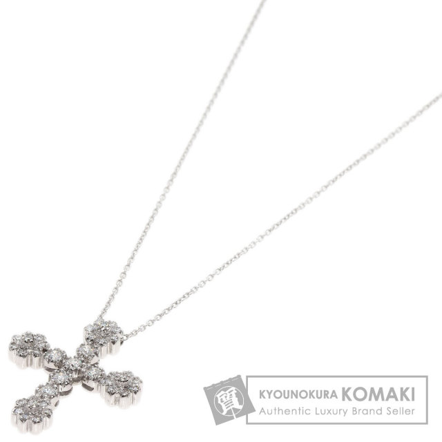 STAR JEWELRY スタージュエリー ダイヤモンド クロス ネックレス K18 