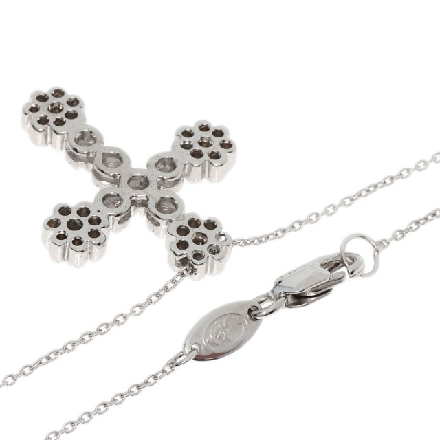 STAR JEWELRY スタージュエリー ダイヤモンド クロス ネックレス K18 