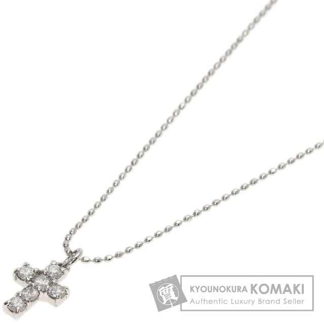 0.15ct ダイヤモンド クロス ネックレス プラチナPT850/PT900 2.2g  