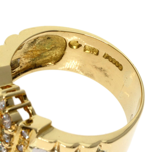 0.5ct エメラルド ダイヤモンド リング・指輪 K18イエローゴールド 