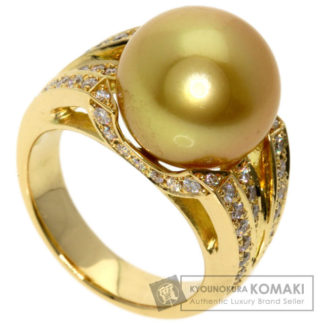 ラッピング可】 メレダイヤ デザインリング YG イエローゴールド 指輪  