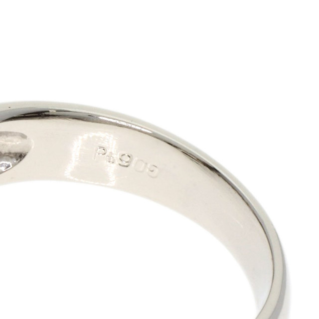 0.45ct パール 真珠 ダイヤモンド リング・指輪 プラチナPT900 9.6g 