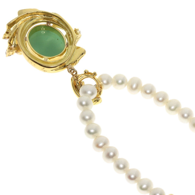 薫子 ネックレス パール 真珠 カメオ ダイヤモンド カラーストーン