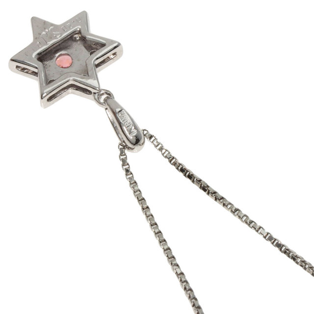 0.2ct クォーツ ダイヤモンド ネックレス プラチナPT850/K18WG 3.4g 