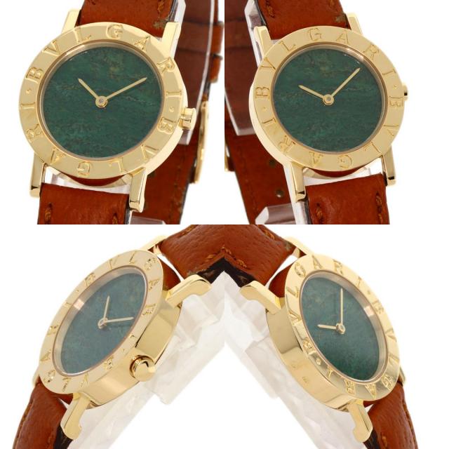 BVLGARI ブルガリ BB26DGL ブルガリブルガリ ヒスイ文字盤 腕時計 K18  