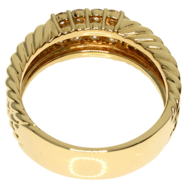 星の砂 k18 ダイヤ0.48ct リング 16号【HOSHInoSUNA/星の砂】 スネーク/蛇 ダイヤモンド 計0.27ct
