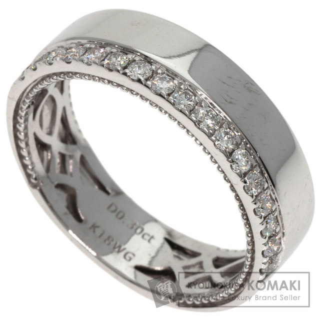 ルビー K14 WG ホワイトゴールド リング 0.22ct フラワー ダイヤモンド ルビー リング・指輪 K14ホワイト