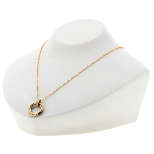 カルティエ トリニティ ネックレス ダイヤ スリーカラー K18PG/YG/WG  