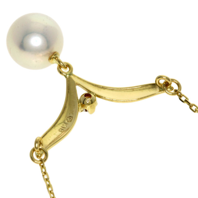 ミキモト K18 18金 パールトップ チャーム アクセサリー ジュエリー MIKIMOTO ミキモト パール 真珠 ネックレス K18イエローゴールド