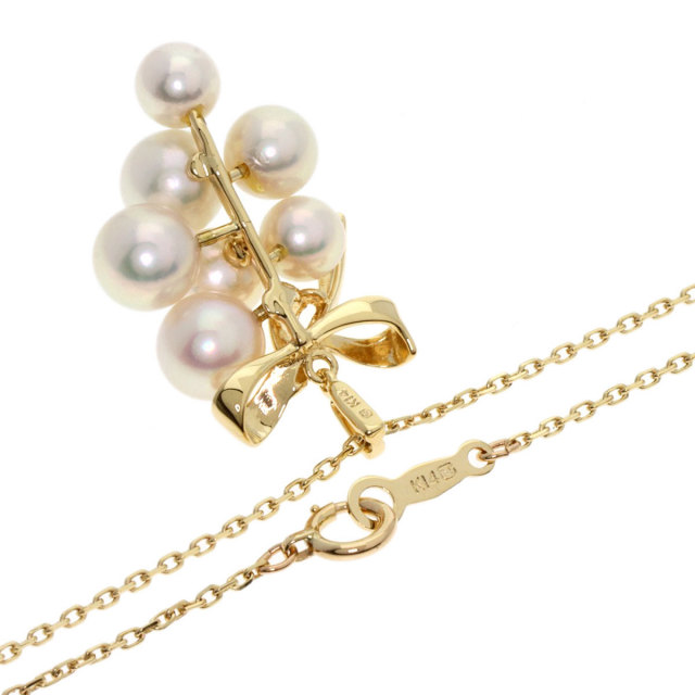 MIKIMOTO リボンモチーフ 真珠 ネックレス ミキモト新作ハイジュエリー「ジュ ドゥ リュバン‐リボンの戯れ