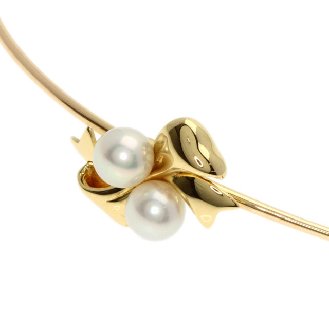 MIKIMOTO ミキモト パール 真珠 リボンモチーフ バングル ブレスレット 