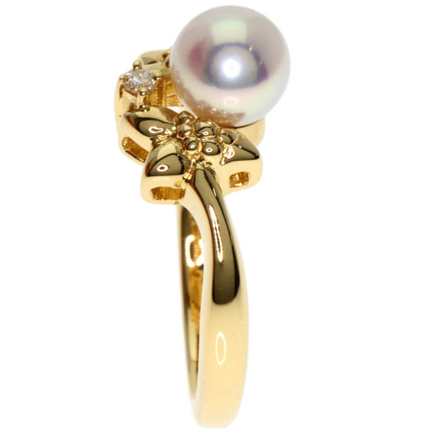 MIKIMOTO ミキモト パール 真珠 ダイヤモンド リング・指輪 K18 