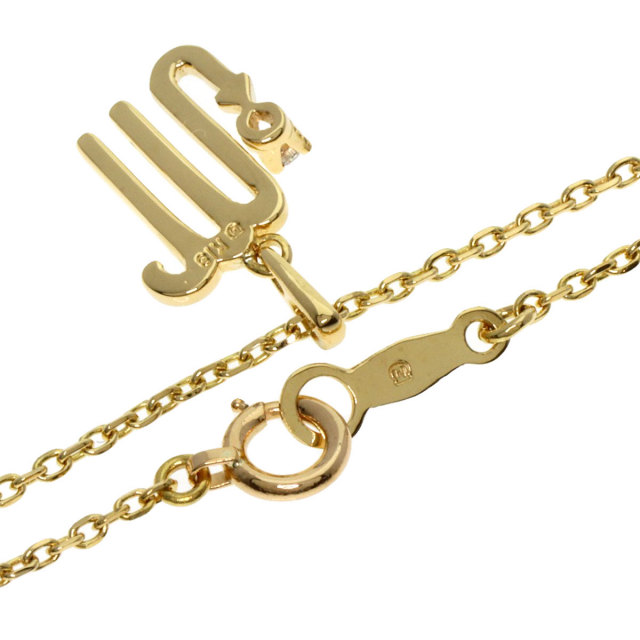 MIKIMOTO ミキモト イニシャル M 1P ダイヤモンド ネックレス