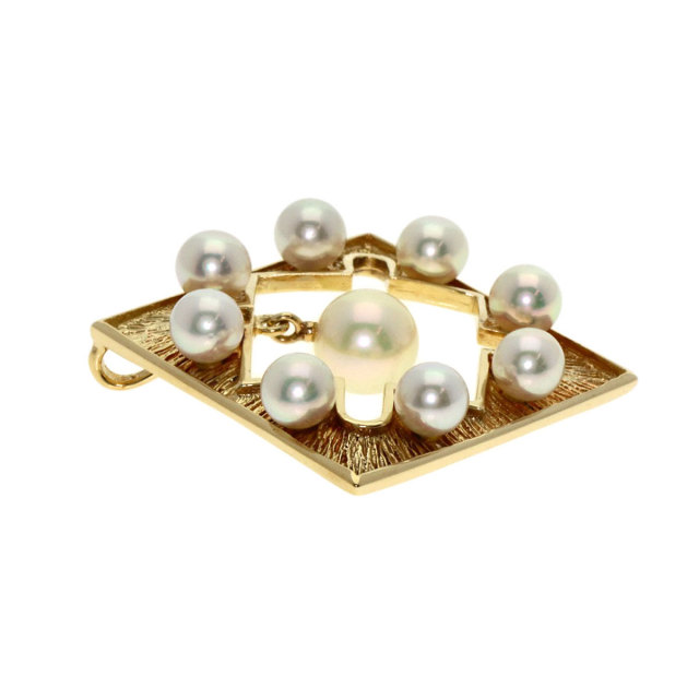 MIKIMOTO ミキモト パール 真珠 ダイヤモンド ペンダントトップ