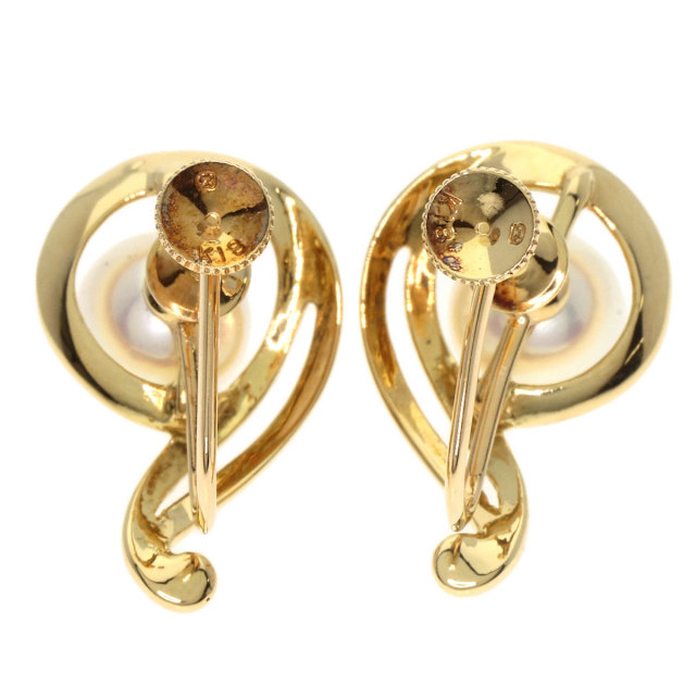 MIKIMOTO ミキモト パール 真珠 イヤリング K18イエローゴールド