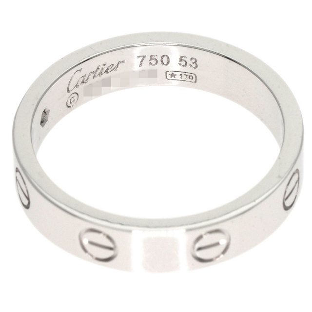 【通販激安】 ラブリング ミニ カルティエ CARTIER 1P #53 ダイヤモンド アクセサリー