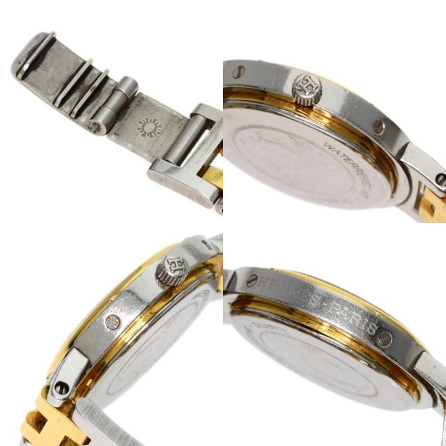 HERMES エルメス クリッパー 旧ベルト 腕時計 ステンレススチール  