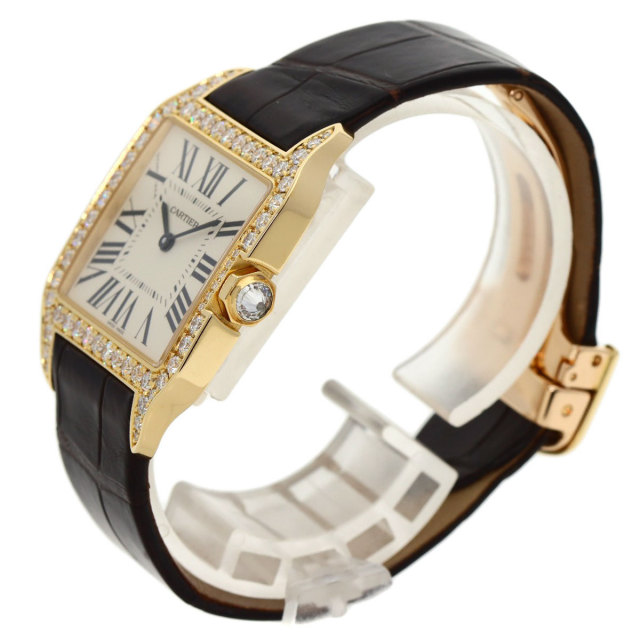 カルティエ 腕時計 サントスデュモン ダイヤモンドベゼル