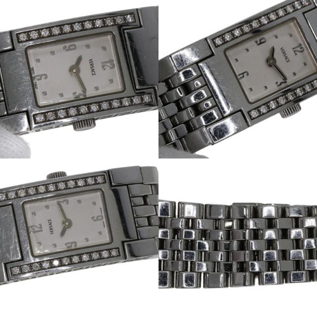 VERSACE ヴェルサーチ ASQ99 スクエア ダイヤモンド 腕時計 ステンレス