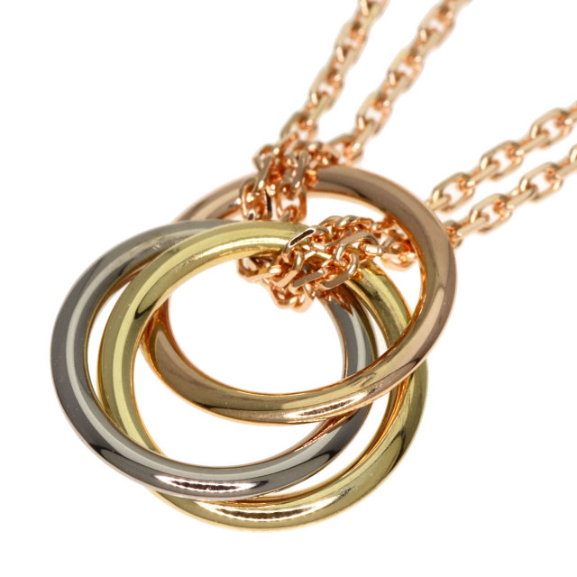 CARTIER カルティエ トリニティ 2連 ネックレス K18イエローゴールド  