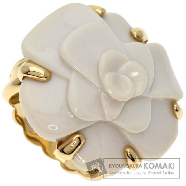 CHANEL シャネル カメリア カルセドニー リング・指輪 K18イエロー  