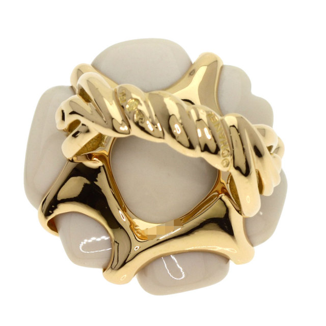 CHANEL シャネル カメリア カルセドニー リング・指輪 K18イエロー  