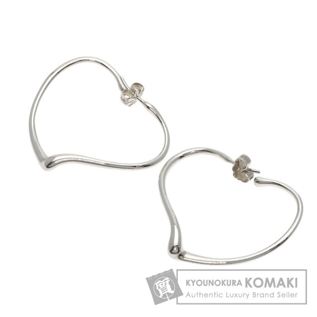 TIFFANY&Co. ティファニー オープンハート フープ ピアス シルバー 