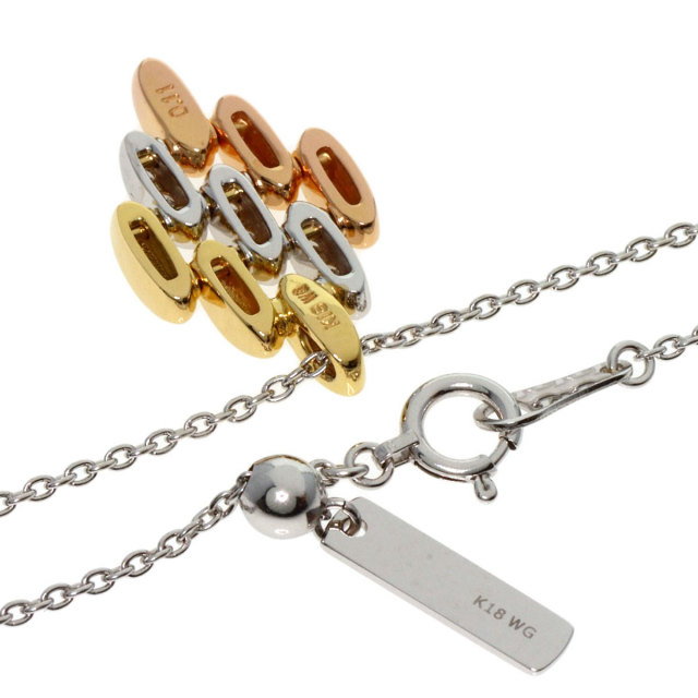 TASAKI タサキ スリーカラー ダイヤモンド ネックレス K18イエロー 