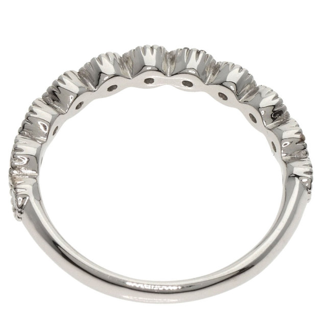 agete アガット ハーフエタニティ ダイヤモンド リング・指輪 プラチナ  