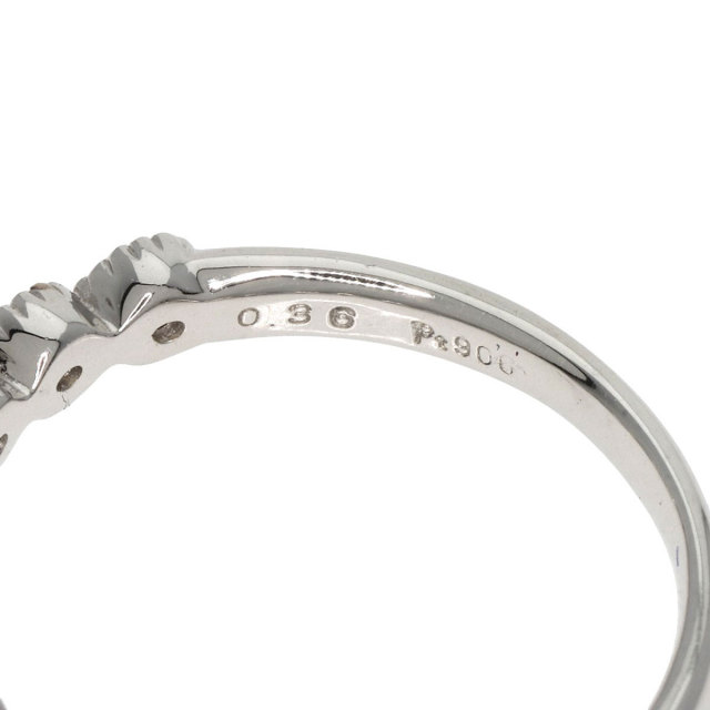 agete アガット ハーフエタニティ ダイヤモンド リング・指輪 プラチナ  