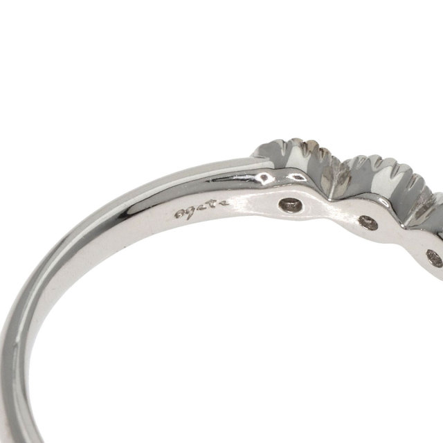 agete アガット ハーフエタニティ ダイヤモンド リング・指輪 プラチナ  