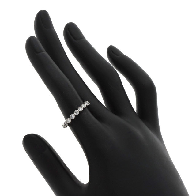 agete アガット ハーフエタニティ ダイヤモンド リング・指輪 プラチナ  