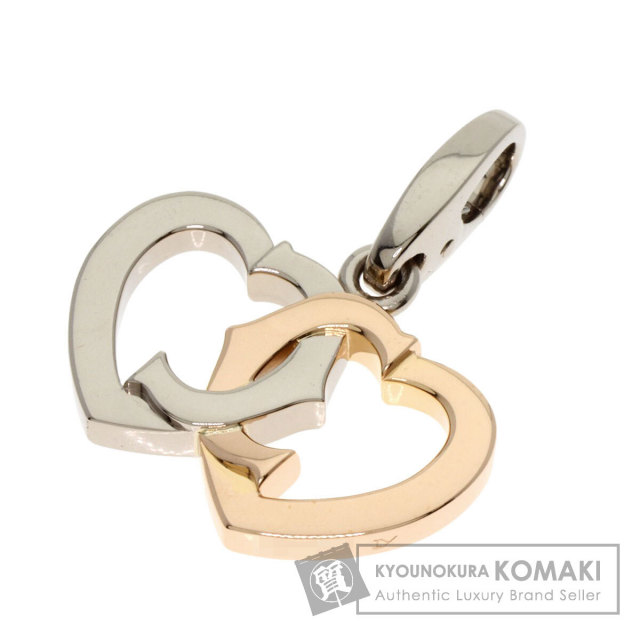 CARTIER カルティエ 2C ダブル ハート チャーム ペンダントトップ K18  