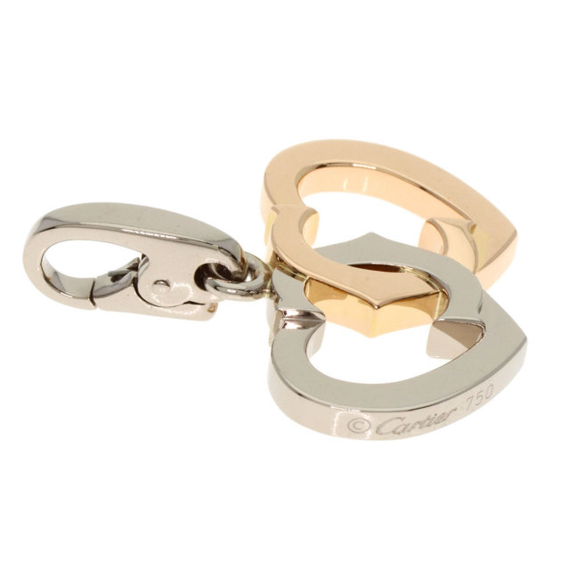 カルティエ 2Cハートチャーム 【無料ギフトラッピング】【Aランク  